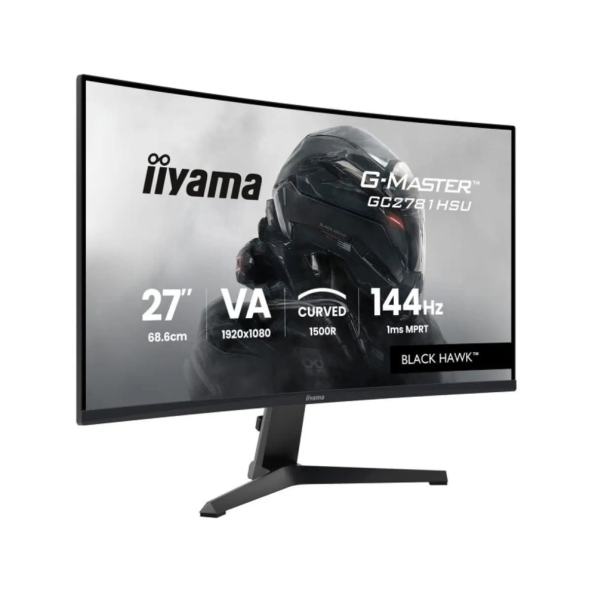 IIYAMA Monitor Gaming GC2781HSU-B1 27" Full HD, VA Panel, 144Hz, 1ms MPRT, Zakrivljeni 1500R, FreeSync, Zvučnici