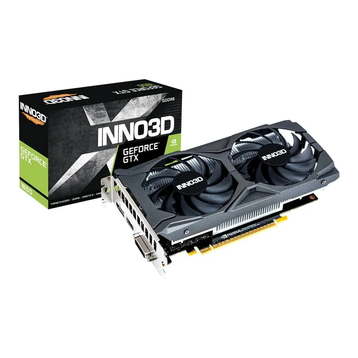 INNO3D Graficka GeForce GTX 1650 Twin X2 OC V2, HDMI/2xDP