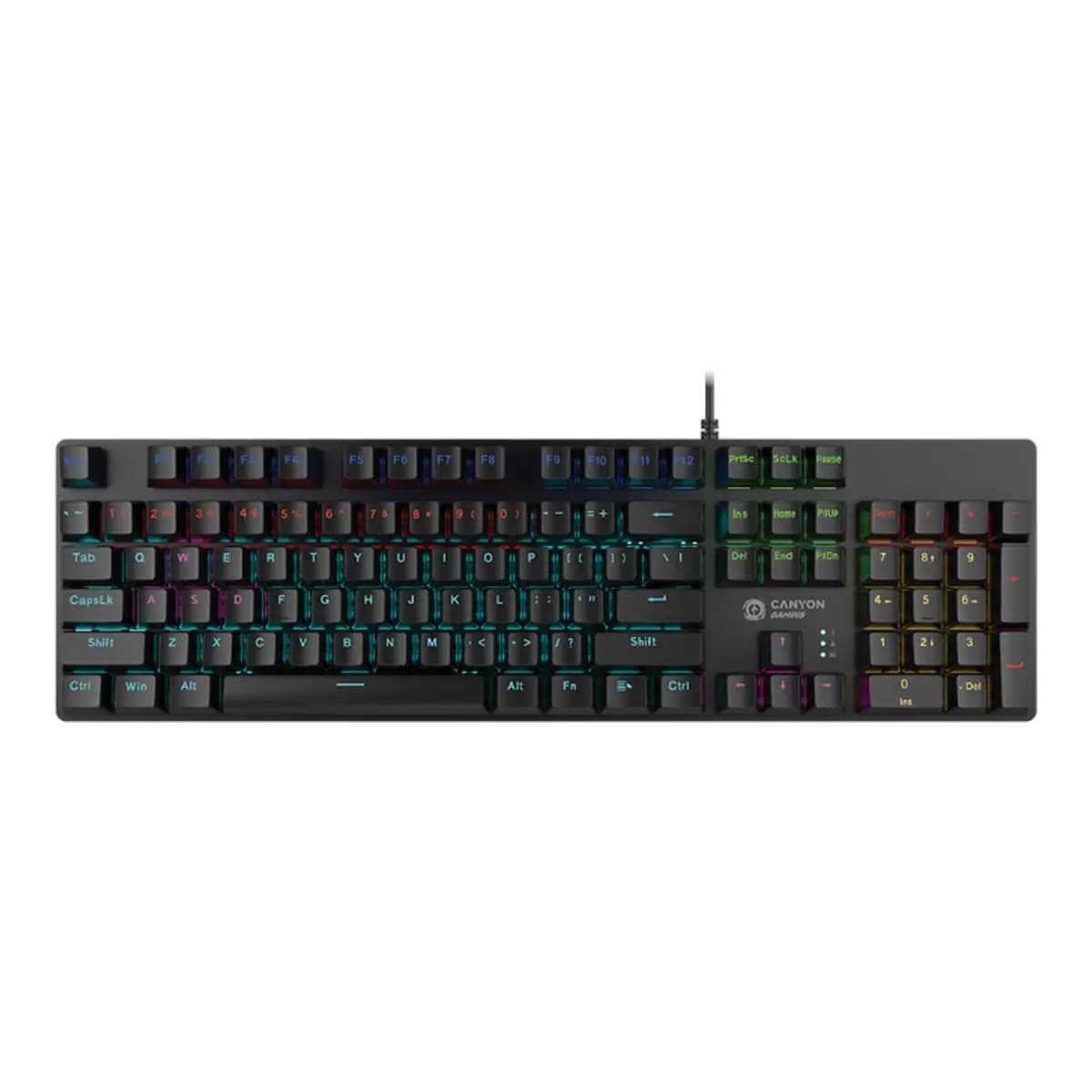 CANYON Tastatura Reaper SKB-9, Full size, Rainbow osvjetljenje, US layout, žična, crna
