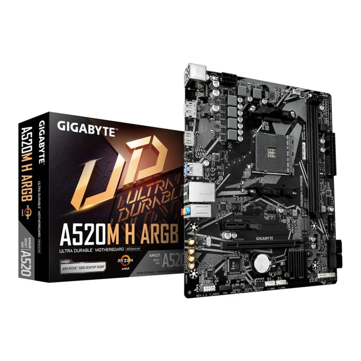 Gigabyte MB A520M H ARGB AM4; 2xDDR4; 5100MHz/64GB M.2; 4xSATA; 6xUSB; 1xDP,1xHDMI; mATX