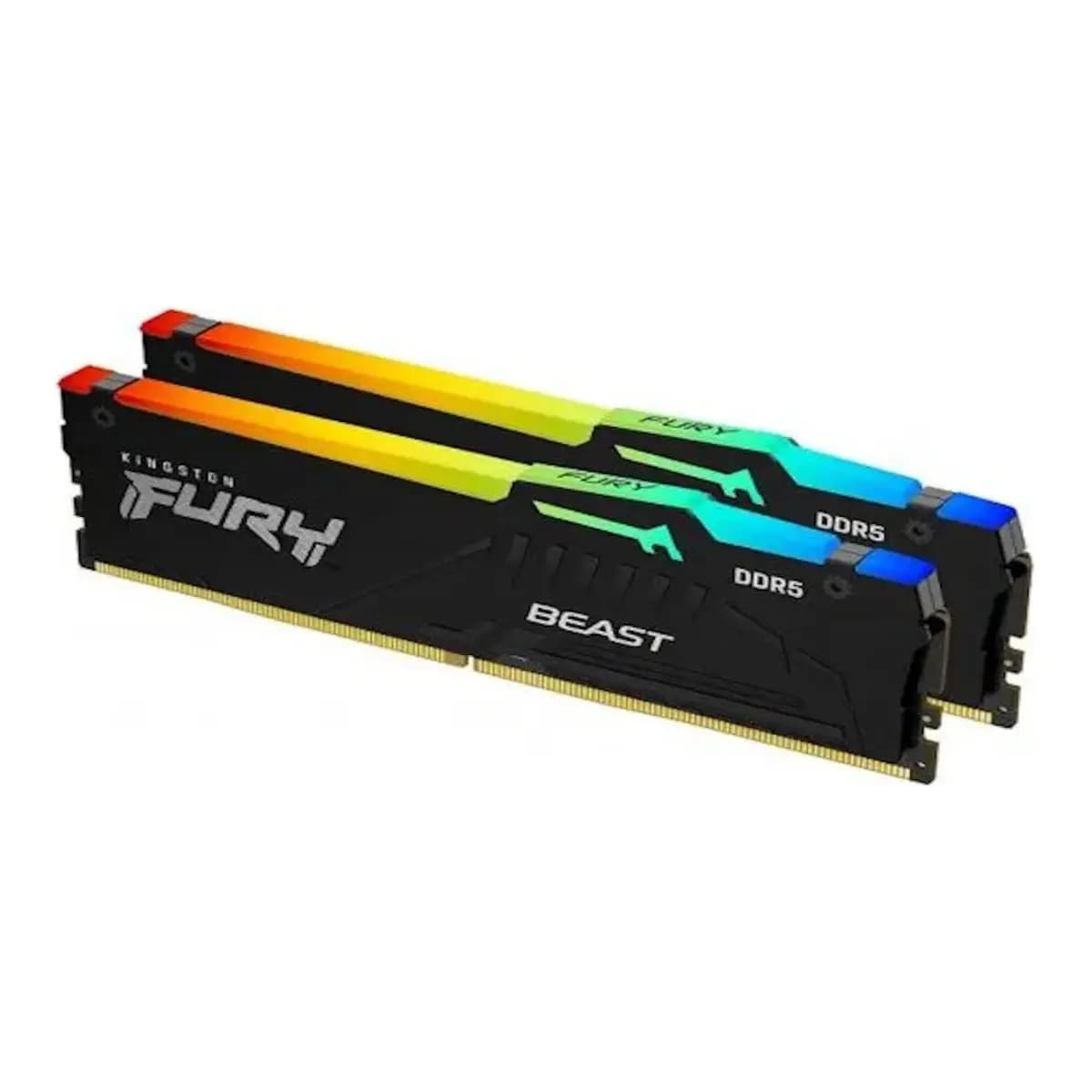 Kingston 32GB 6000MHz DDR5 RGB Fury Beast (2x16GB), CL30, XMP, EXPO, 2RX8, 288-pin 16Gbit