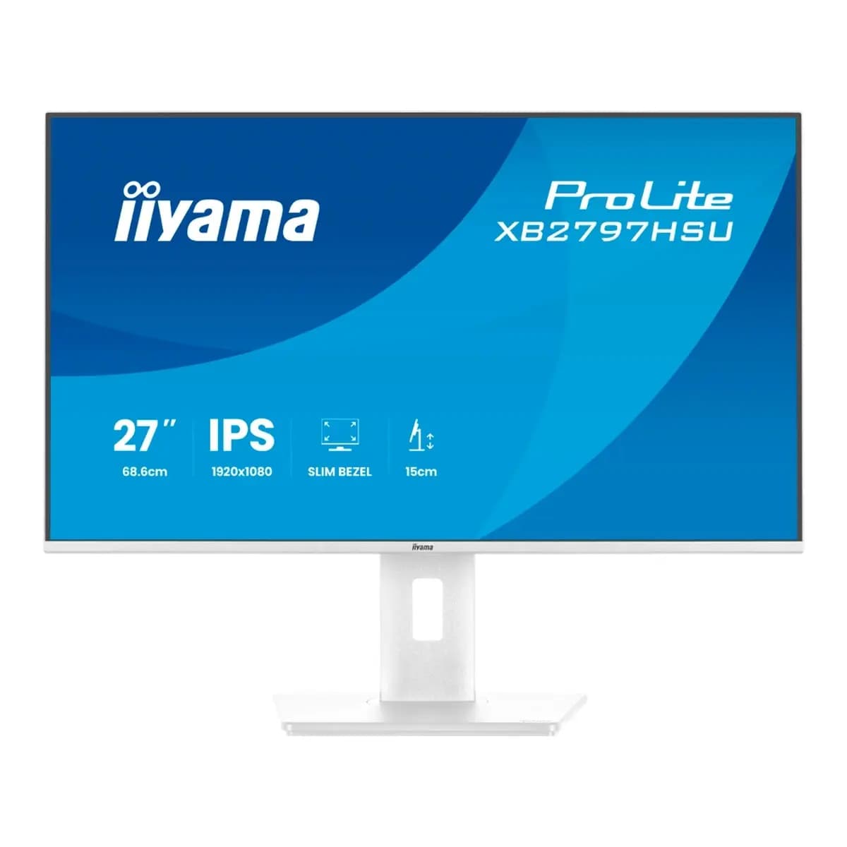 IIYAMA Monitor Prolite XB2797HSU-W1 27" Full HD, IPS Panel, 120Hz, 350 cd/m², Mat ekran, Bijeli