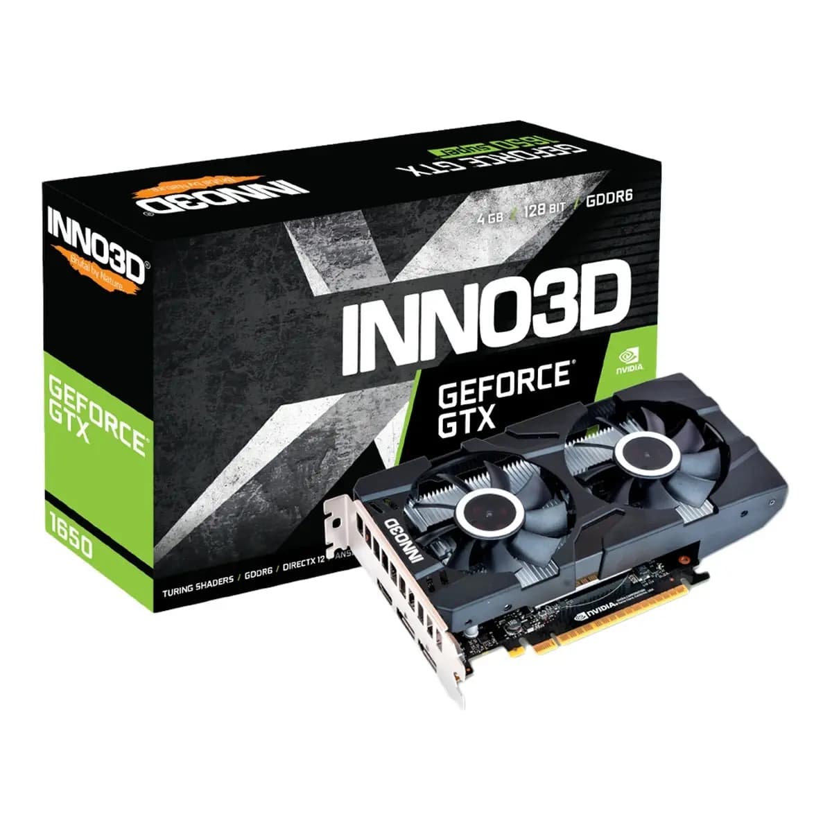 INNO3D Graficka GeForce GTX 1650 Twin X2, GDDR6, HDMI/DP/DVI-D