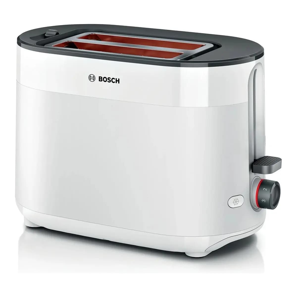 BOSCH Toster MyMoment TAT2M121, Bijela, Dvije kriške, Snaga 800-950 W