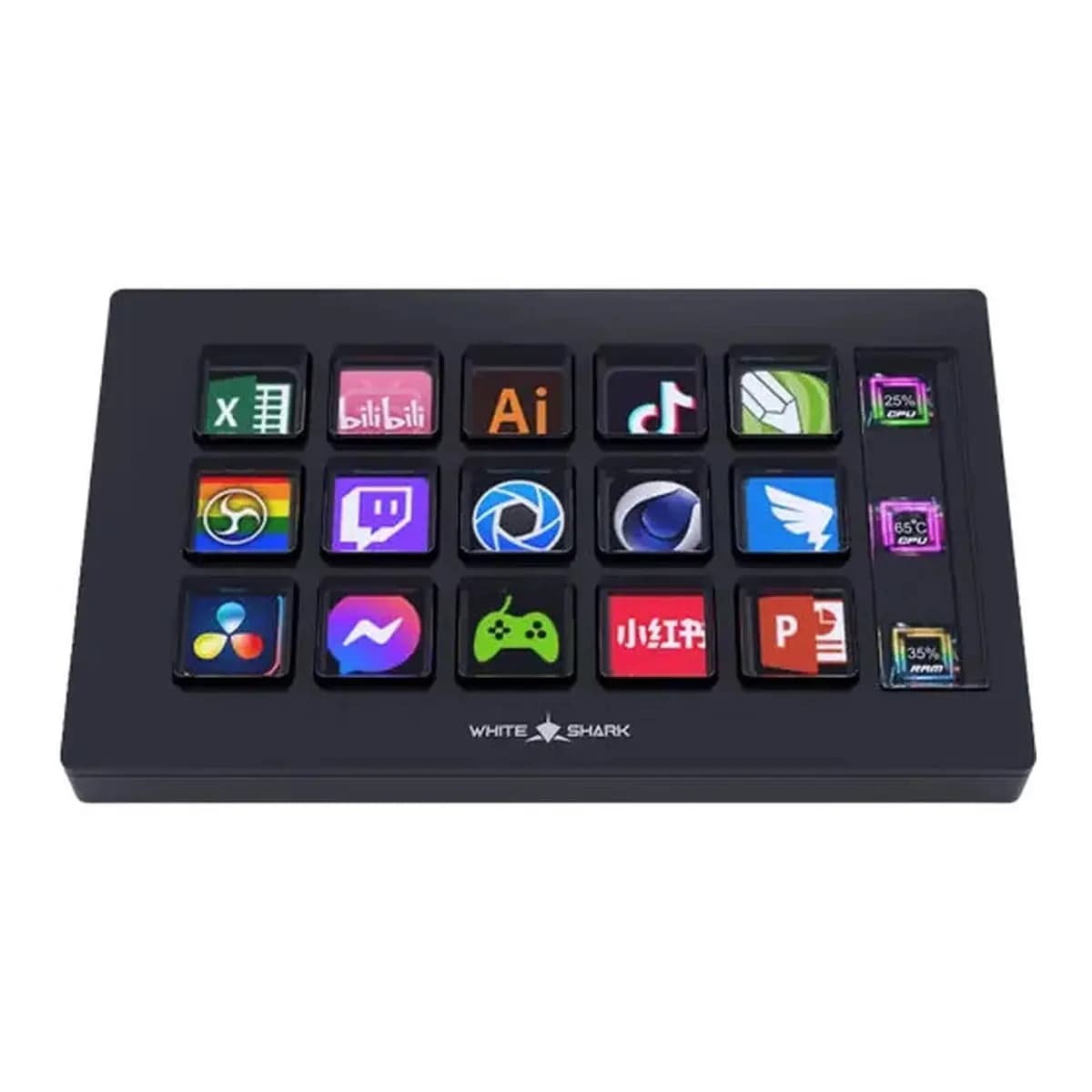 White Shark STREAM DOCK WSD-100 QILAUT / 15 tipki- Crna