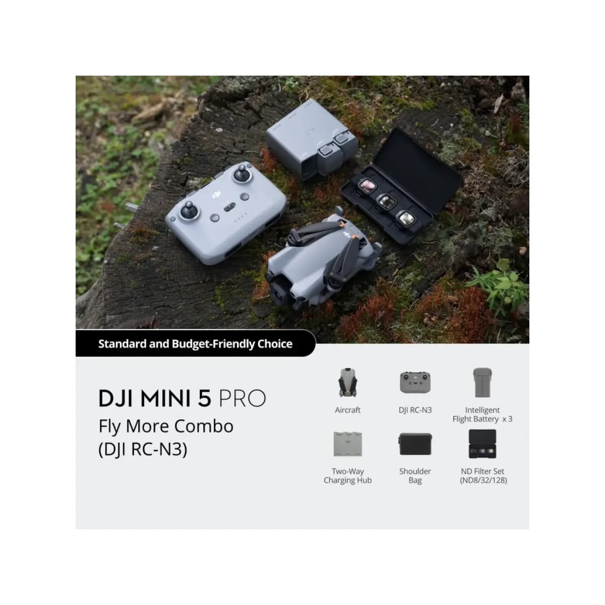 DJI Mini 5 PRO FMC (DJI RC N3)dron, 1-inch senzor,snimak 4k,ActivTrack,do 36min let,Med-Tele mod