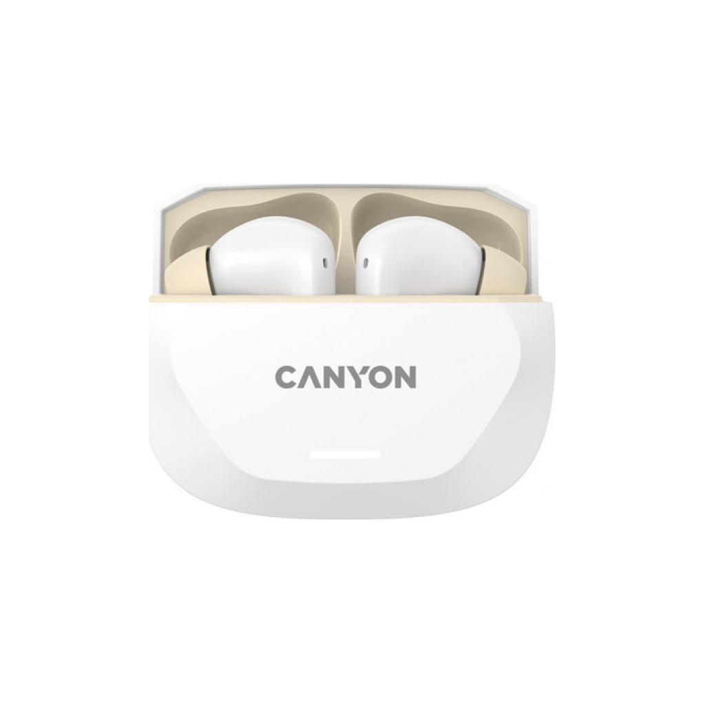 Canyon Bežične Slušalice Hexagon 7 - ANC+ENC, Bežično punjenje, Bijelo-bež - Image 2