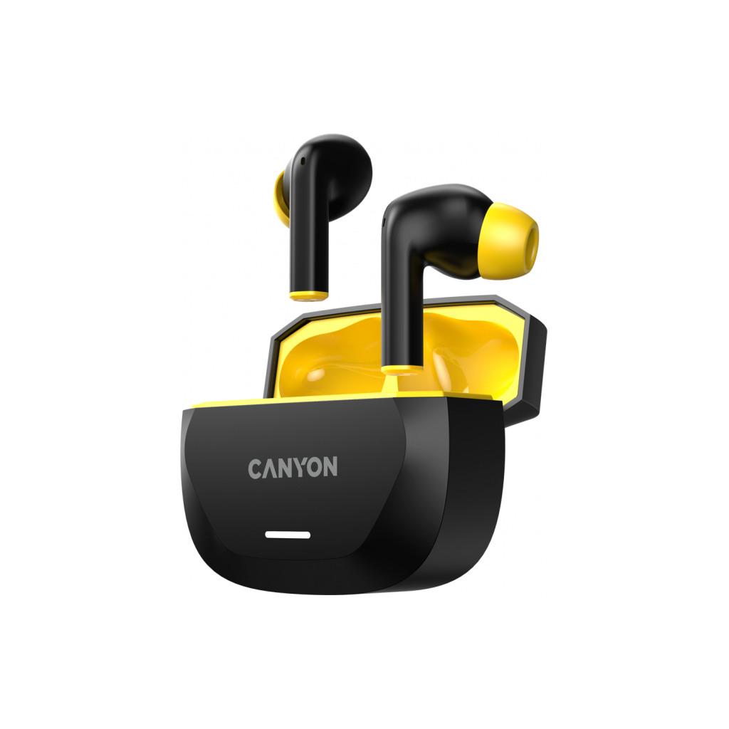 Canyon Hexagon 7 Bežične Slušalice - ANC+ENC, Bežično punjenje, Crno-žute - Image 2