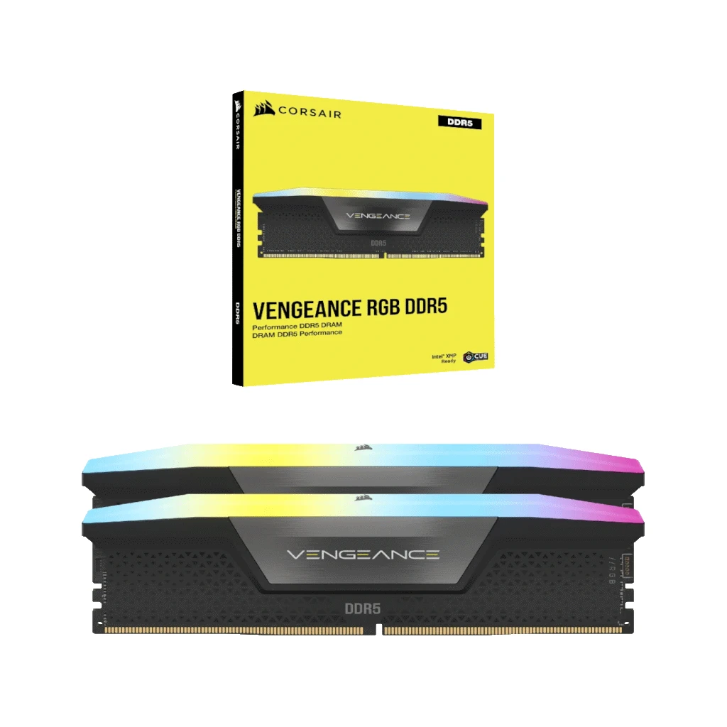 CORSAIR DDR5 64GB 6400MT/s RGBVENGEANCE, CL32, XMP, 2x32GB - Image 2