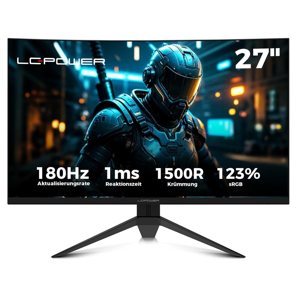 LC-Power Monitor LC-M27FC27",180 Hz, FHD (1920x1080),VA, 1500R, 1x DP, 2x HDMI